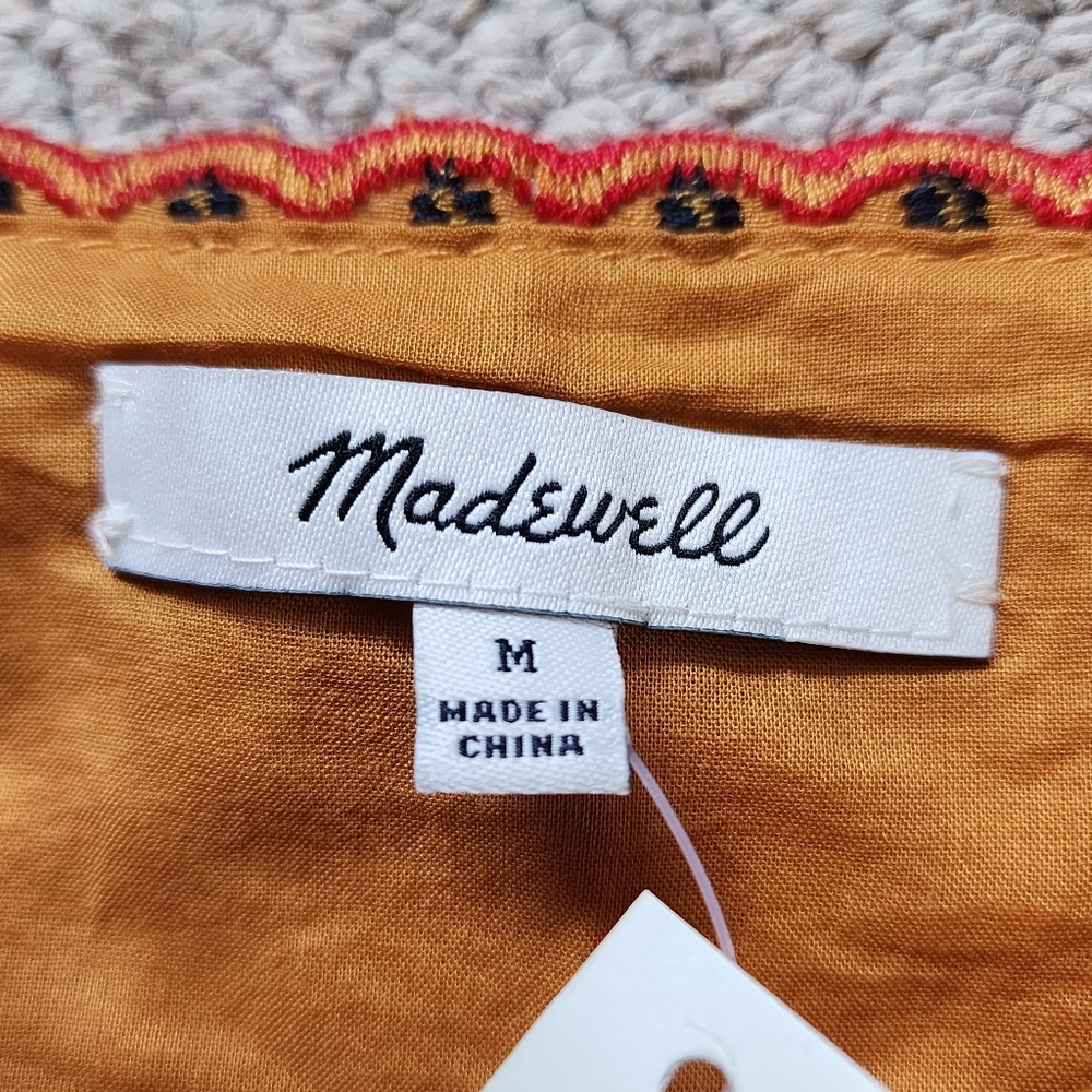 Madewell Embroidered Square-neck Mini Dress - Picture 10 of 13